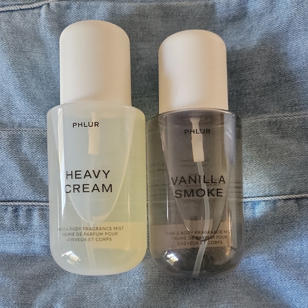 Phlur Heavy Cream & Vanilla Smoke Fragrance Mist Set